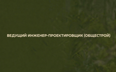 ведущий инженер-проектировщик (общестрой) - фото - 1